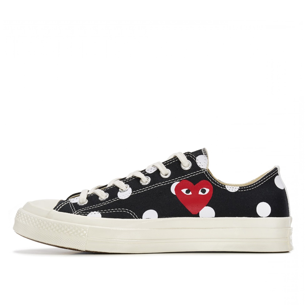 Klekt Chuck Taylor All-Star 70s Ox Comme des Garcons CDG Polka Dot Black - Click Image to Close