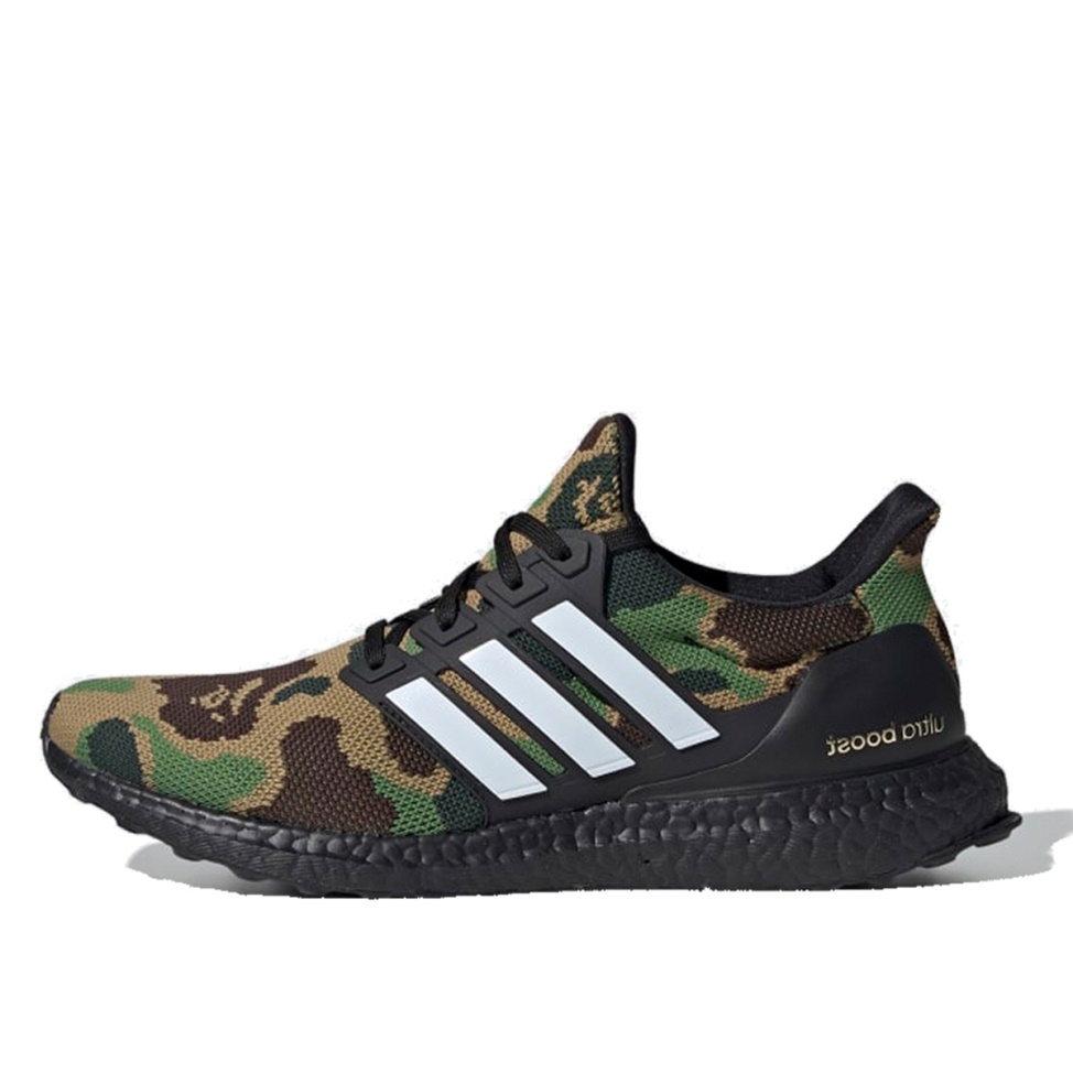 Klekt x A Bathing Ape Green Camo BAPE Ultra Boost - Click Image to Close