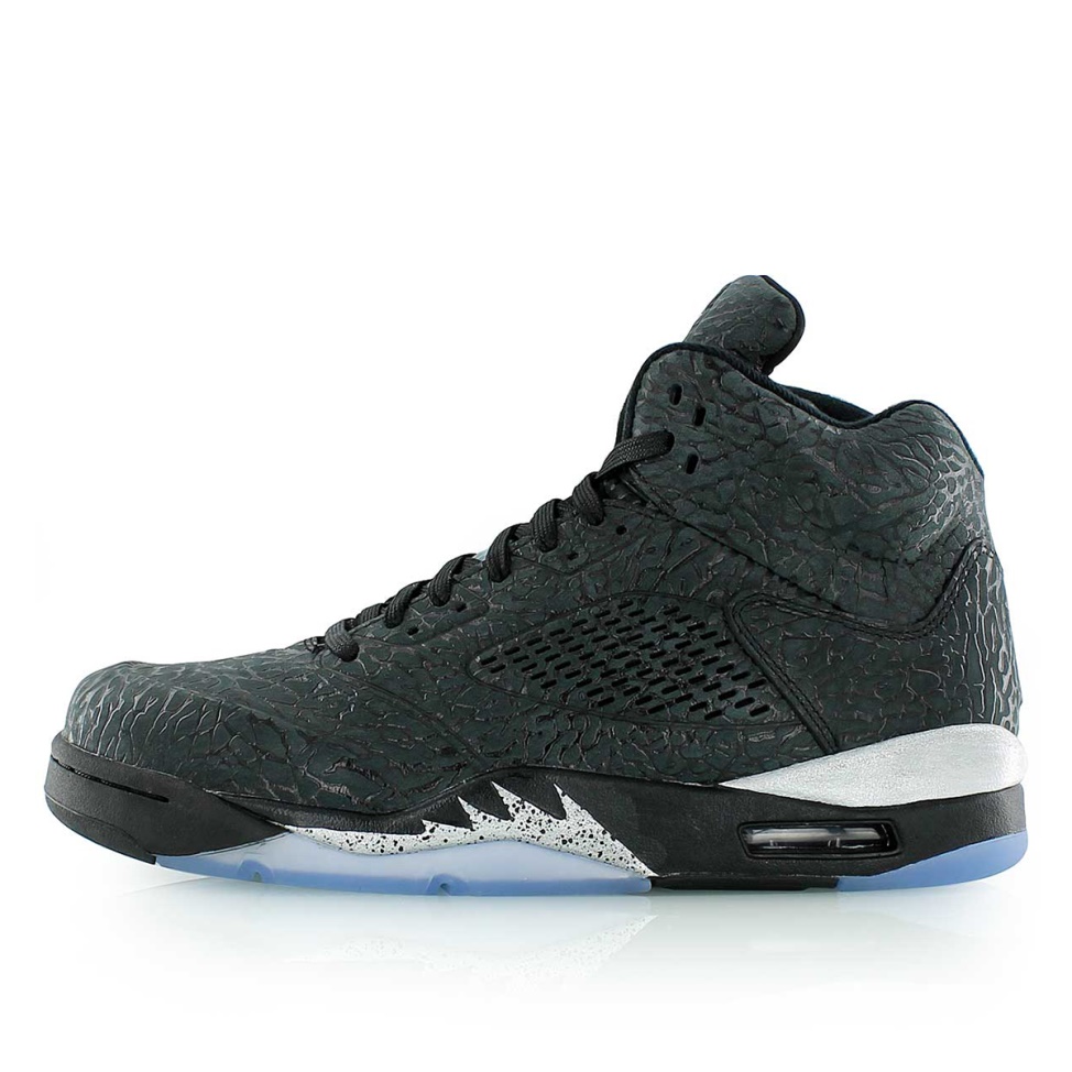 Nike AJ 5 V Retro 3Lab5 Black Silver Klekt - Click Image to Close