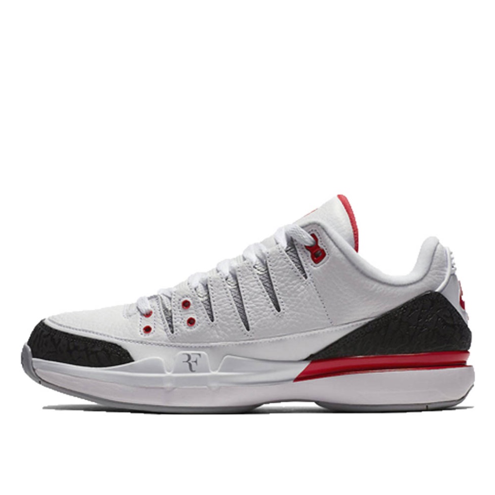 Klekt Nike Zoom Vapor Air Jordan III 3 RF Roger Federer White Fire Red - Click Image to Close