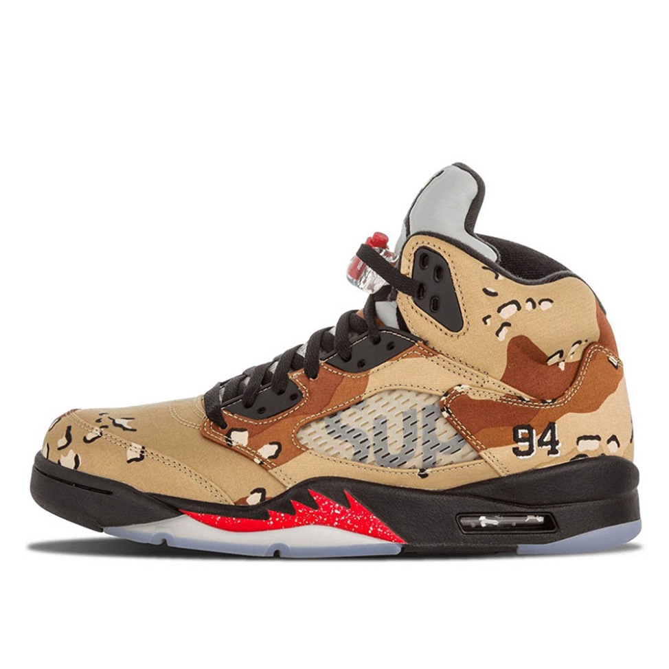 Klekt x Supreme Nike AJ V 5 Retro Desert Camo - Click Image to Close