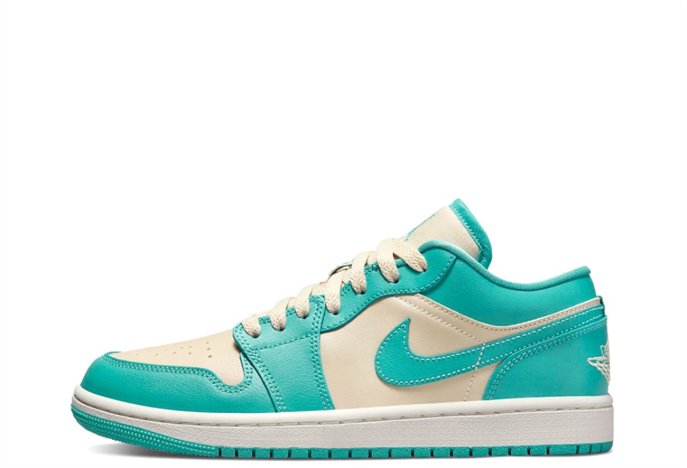 1 Low WMNS Beige Teal Green Klekt - Click Image to Close