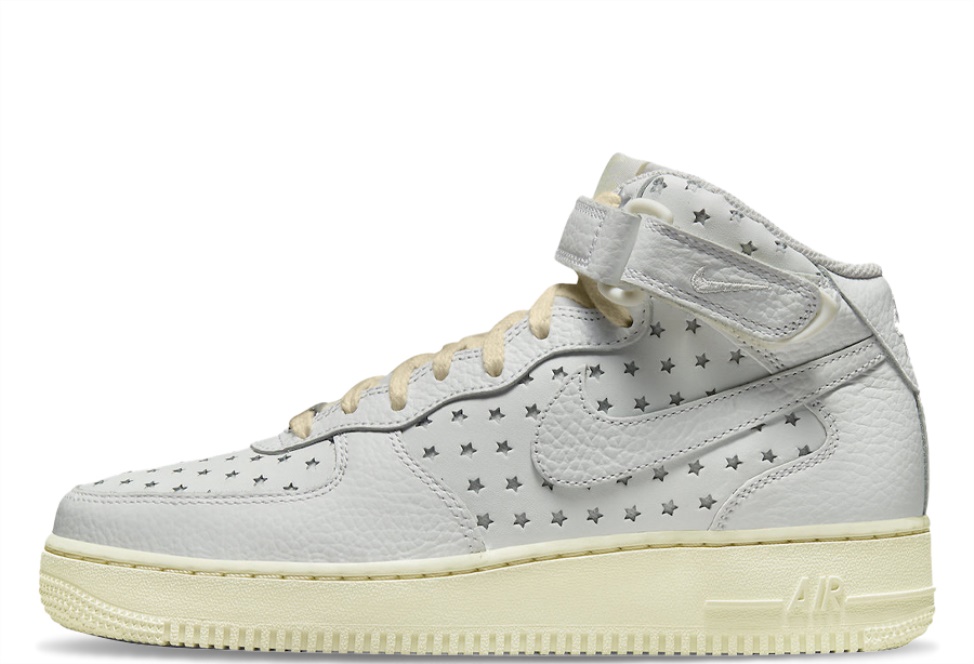 Air Force 1 Mid Star Cut-Out White Klekt - Click Image to Close