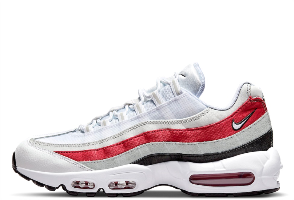 Klekt Air Max 95 White Varsity Red Particle Greyt - Click Image to Close