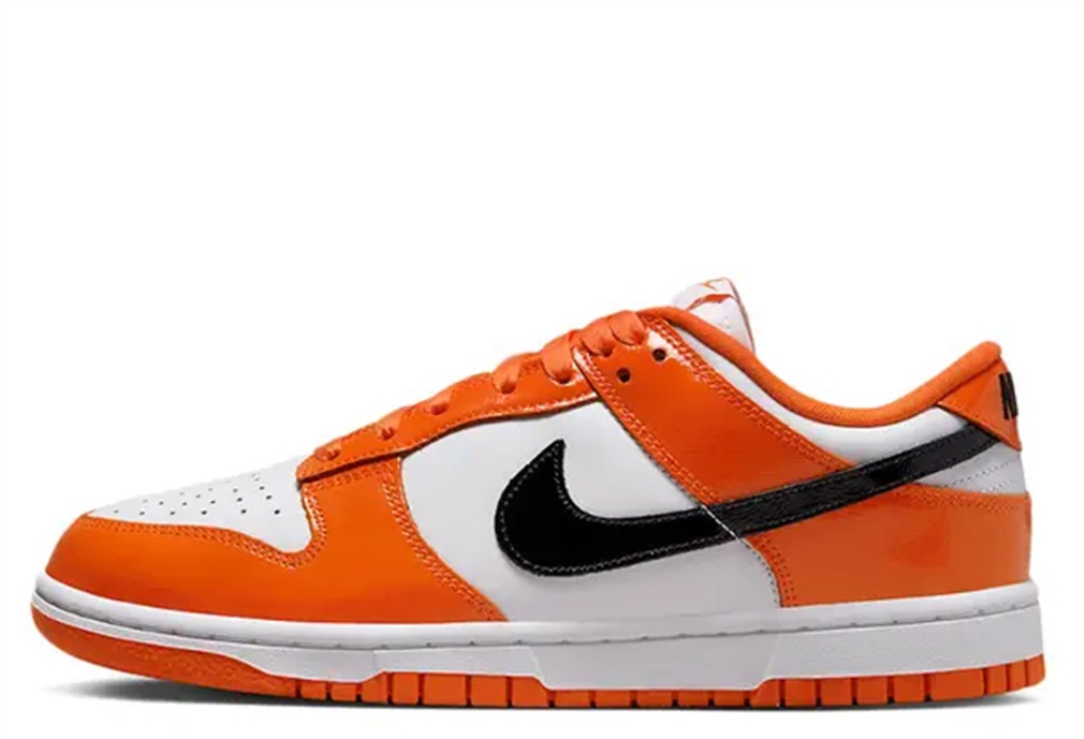 Klekt Dunk Low WMNS White Orange Black Patent - Click Image to Close